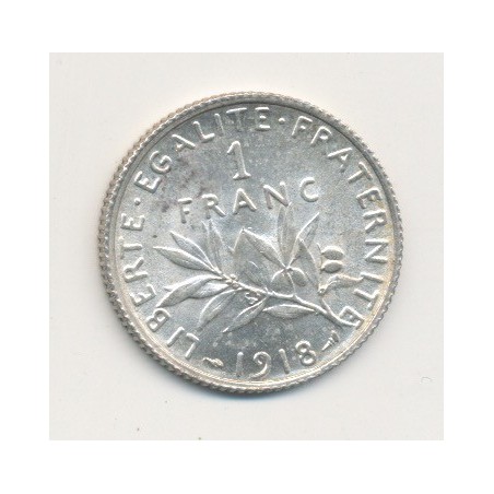 1 Franc Semeuse - 1918 - argent