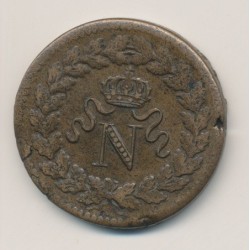 Napoléon Empereur - 1 Décime - 1814 - 2 points 2