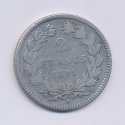 Cérès - 2 Francs - 1871 K Bordeaux - sans légende - TB 2