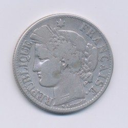 Cérès - 2 Francs - 1873 A Paris - avec légende - TB