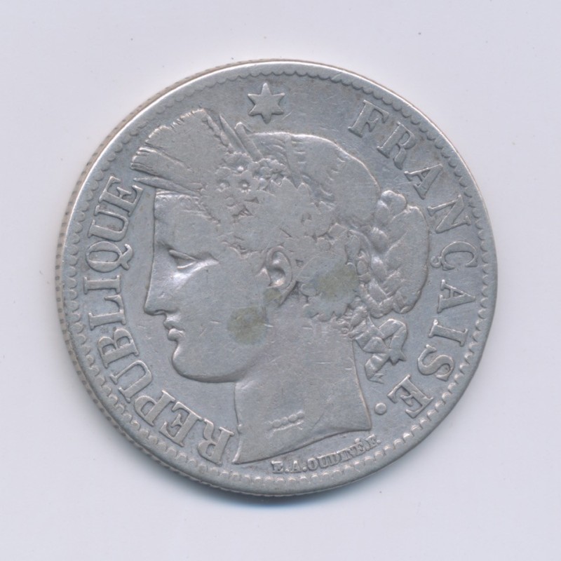Cérès - 2 Francs - 1873 A Paris - avec légende - TB