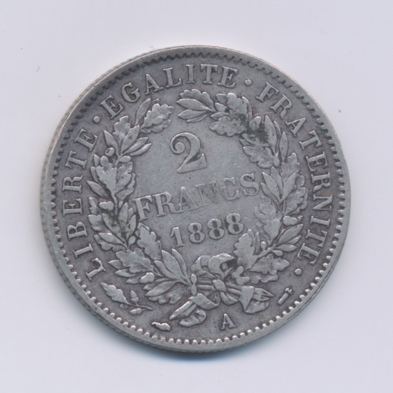 Cérès - 2 Francs - 1888 A Paris - avec légende - TB+