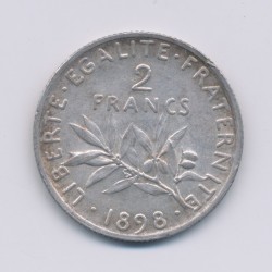 2 Francs Semeuse - 1898 - argent - TTB+