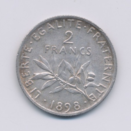 2 Francs Semeuse - 1898 - argent - TTB+