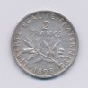 2 Francs Semeuse - 1898 - argent - TTB+