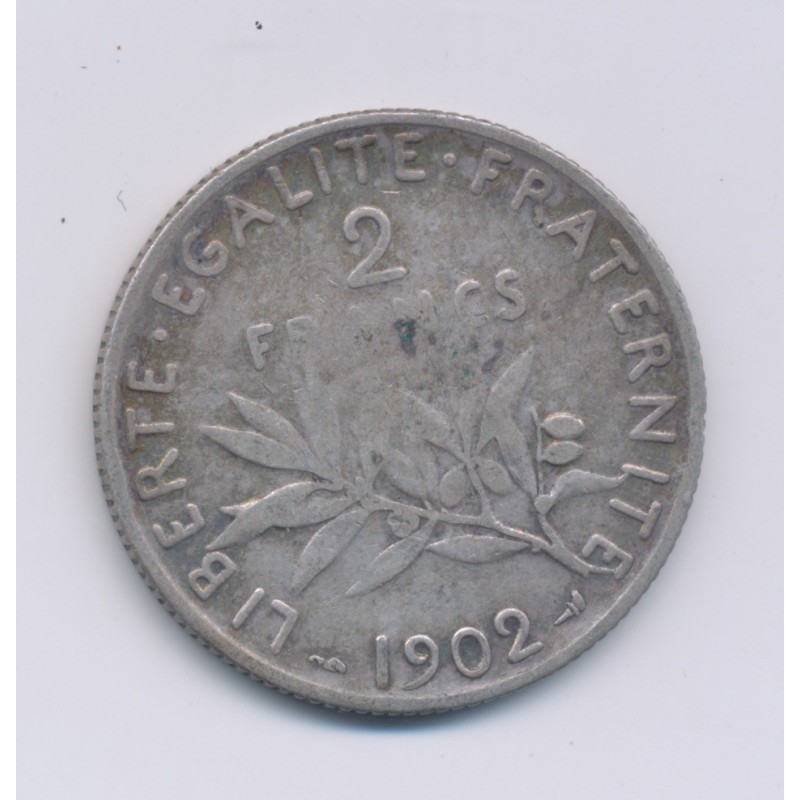 2 Francs Semeuse - 1902 - argent - TB