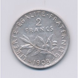 2 Francs Semeuse - 1908 - argent - SUP