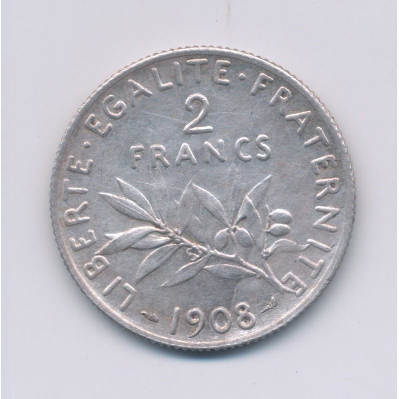 2 Francs Semeuse - 1908 - argent - SUP