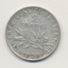 2 Francs Semeuse - 1909 - argent