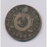 1 Sol aux balances - 1793 AA Metz - cuivre - TB