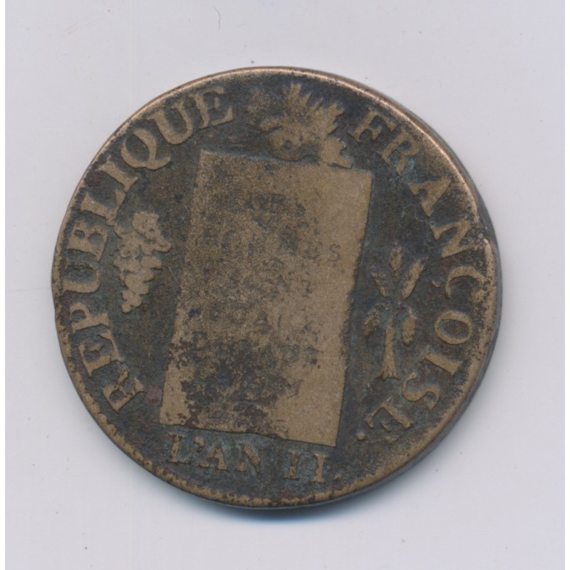 1 Sol aux balances - 1793 AA Metz - cuivre - TB