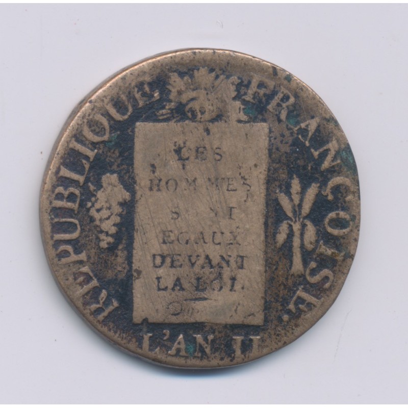 1 Sol aux balances - 1793 AA Metz - cuivre - TB+