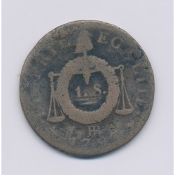1 Sol aux balances - 1793 BB Strasbourg - cuivre - B