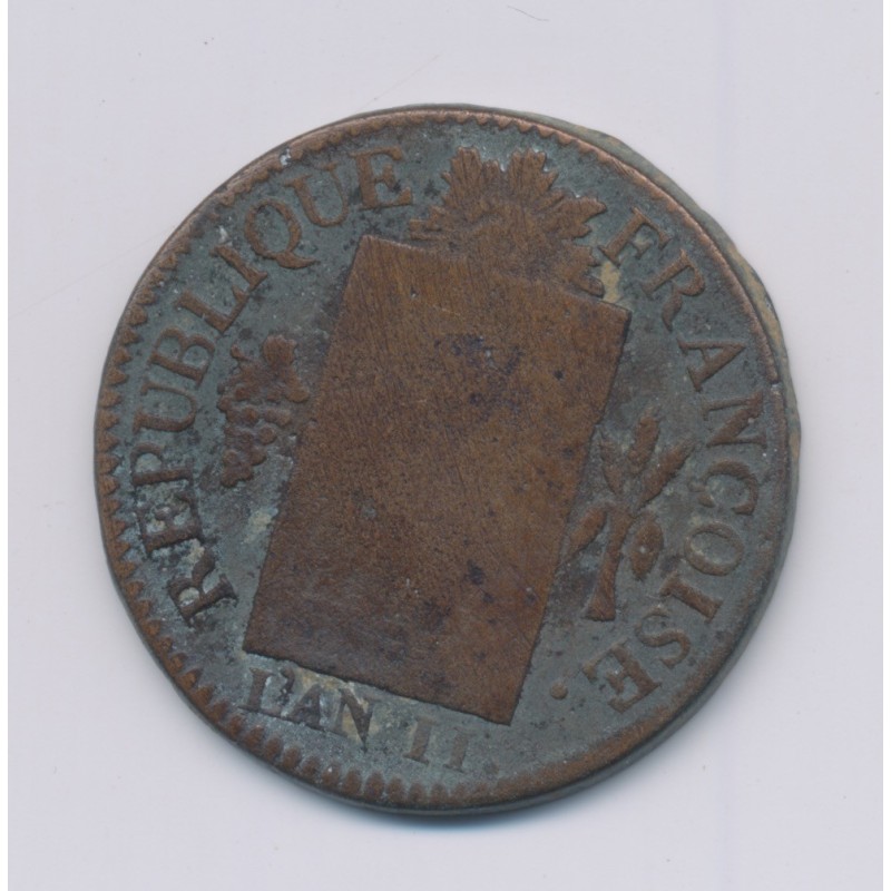 1 Sol aux balances - 1793 BB Strasbourg - cuivre - B+