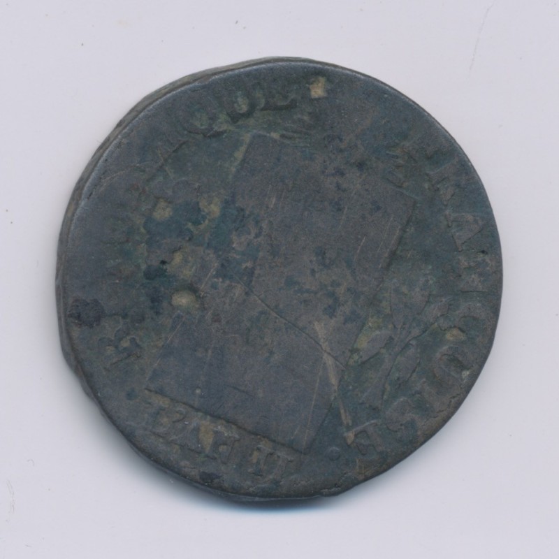 1 Sol aux balances - 1793 D Lyon - cuivre - B