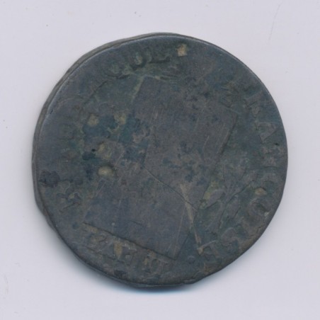 1 Sol aux balances - 1793 D Lyon - cuivre - B