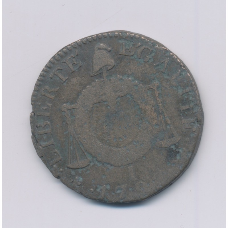 1 Sol aux balances - 1793 I Limoges - cuivre - B/TB
