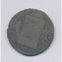 1 Sol aux balances - 1793 I Limoges - cuivre - B/TB 2