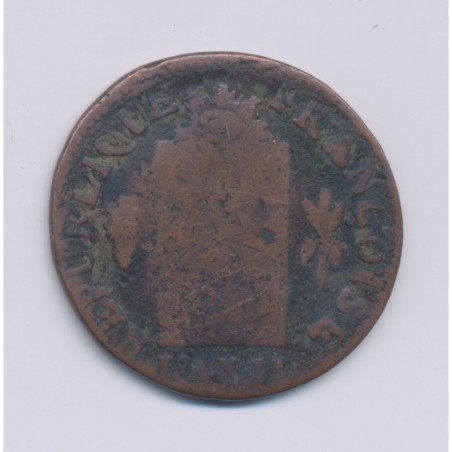 1 Sol aux balances - 1793 L Bayonne - cuivre - B+