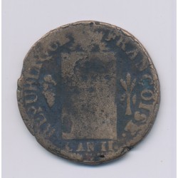 1 Sol aux balances - 1793 MA Marseille - cuivre - B 2
