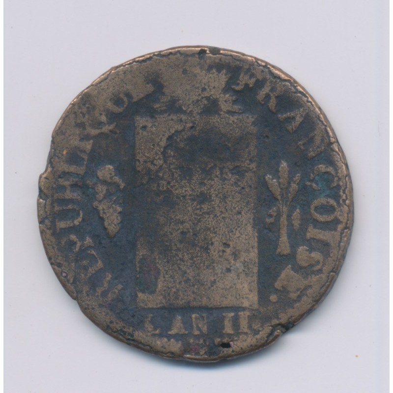 1 Sol aux balances - 1793 MA Marseille - cuivre - B