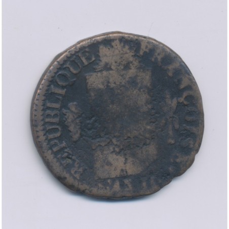 1 Sol aux balances - 1793 MA Marseille - cuivre - B/TB