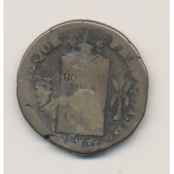 2 Sols à la balance - 1793 Pau - Cuivre - B 2