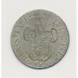Italie - 20 Soldi - 1794 Turin - Piémont - Victor Amédée III - billon 2