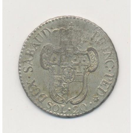 Italie - 20 Soldi - 1794 Turin - Piémont - Victor Amédée III - billon