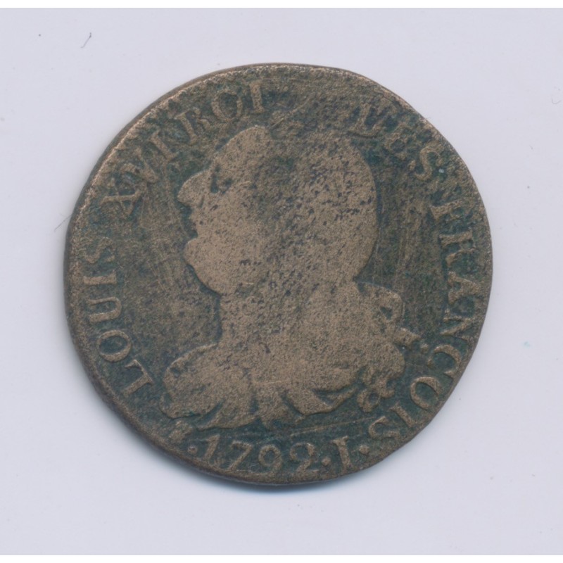 Louis XVI - 6 Deniers type français - 1792 I Limoges - B/TB