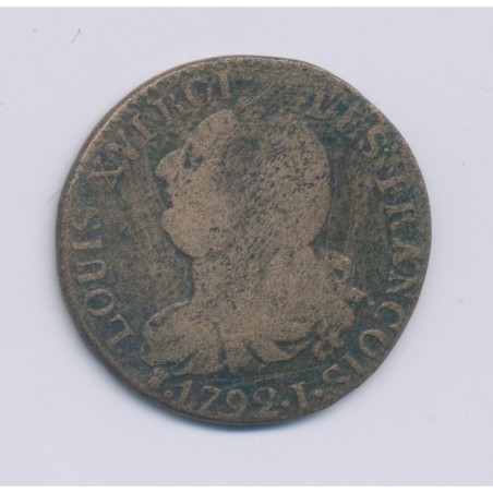 Louis XVI - 6 Deniers type français - 1792 I Limoges - B/TB