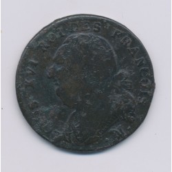 Louis XVI - 12 Deniers - 1791 MA Marseille - B/TB