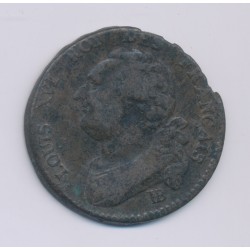 Louis XVI - 12 Deniers - 1792 BB Strasbourg - TB