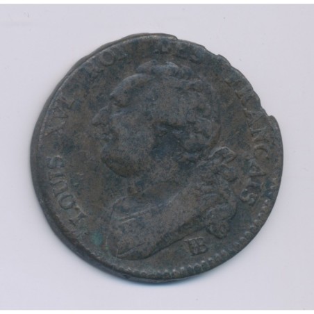 Louis XVI - 12 Deniers - 1792 BB Strasbourg - TB