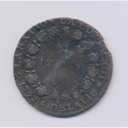 Louis XVI - 12 Deniers - 1792 H La Rochelle - B/TB