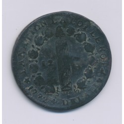 Louis XVI - 12 Deniers - 1792 MA Marseille - B 2