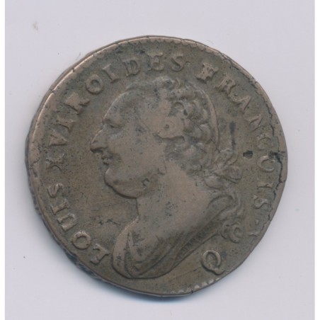 Louis XVI - 12 Deniers - 1792 Q Perpignan - TB+