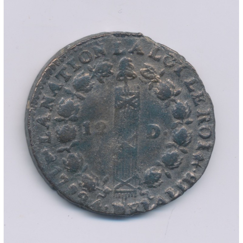 Louis XVI - 12 Deniers - 1792 T. Saumur - TB