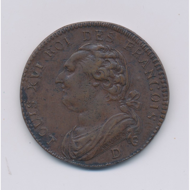 Louis XVI - 12 Deniers - 1793 D Lyon - TTB+