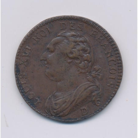Louis XVI - 12 Deniers - 1793 D Lyon - TTB+