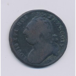 Louis XVI - 12 Deniers - 1793 MA Marseille - B/TB