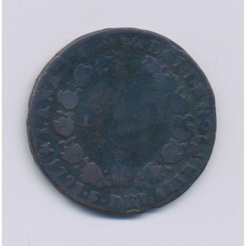 Louis XVI - 12 Deniers - 1793 MA Marseille - B/TB
