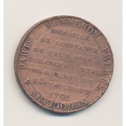 Monneron 2 Sols à la liberté assise - 1791 - AN 3 - TB 2