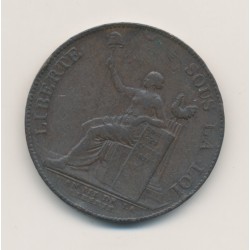 Monneron 2 Sols à la liberté assise - 1791 - AN 3 - TB/TTB
