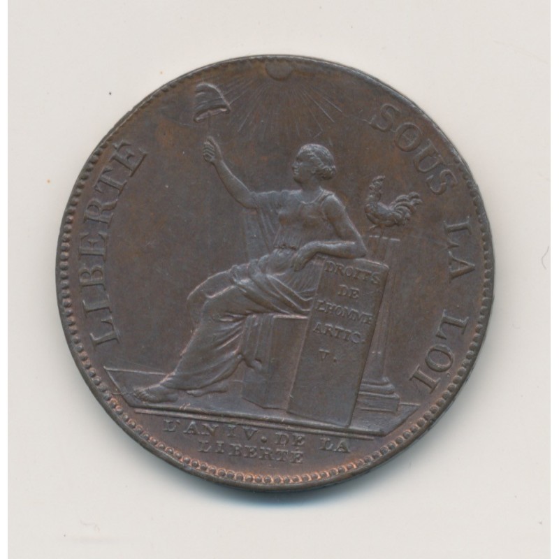 Monneron 2 Sols à la liberté assise - 1792 - SUP+