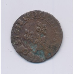 Louis XIII - Double tournois - 1638 E Tours - B/TB 2