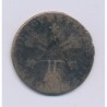 Louis XIV - 6 deniers dits dardennes - 1711 N Montpellier - B/TB