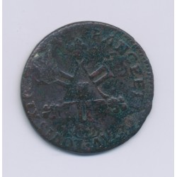 Louis XIV - 6 deniers dits dardennes - 1710 H La Rochelle - TB