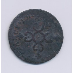 Louis XIV - 6 deniers dits dardennes - 1710 H La Rochelle - TB 2