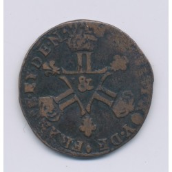 Louis XIV - 6 deniers dits dardennes - 1711 Aix - TB